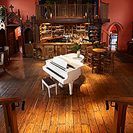 Piano, Bar and wine rack